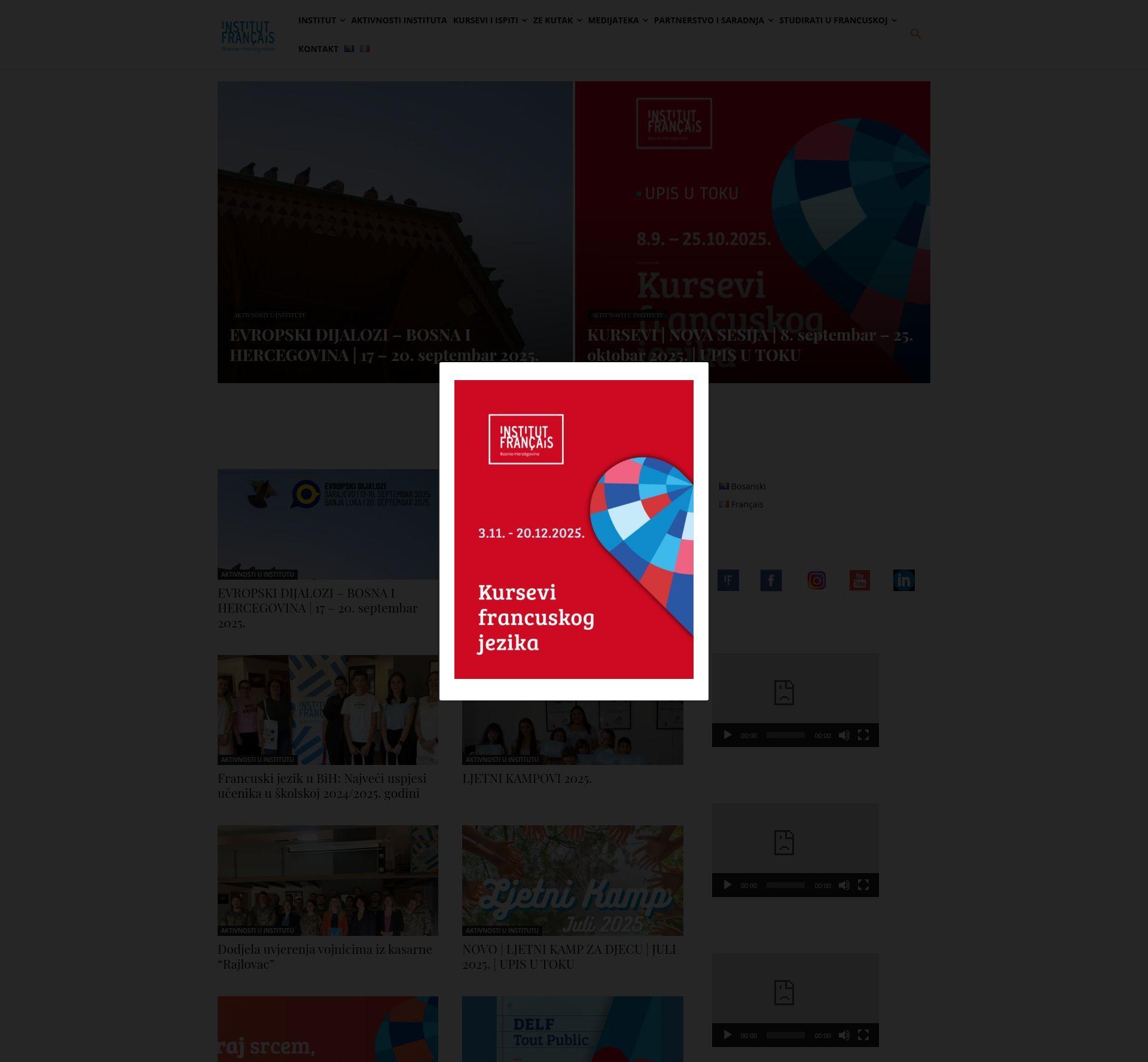 Francuski institut Sarajevo – Web portal